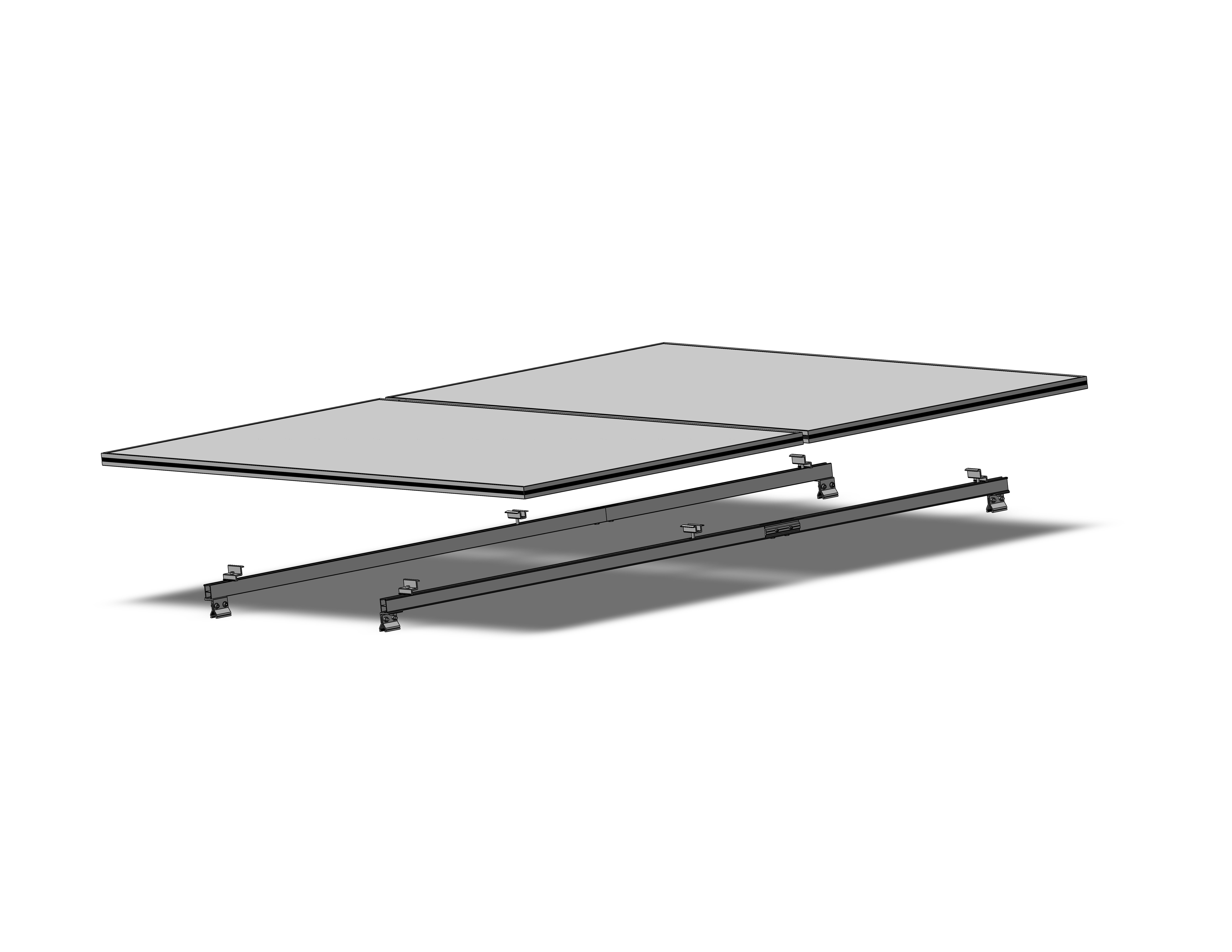 Pitched Metal Rooftop (Using clamp)